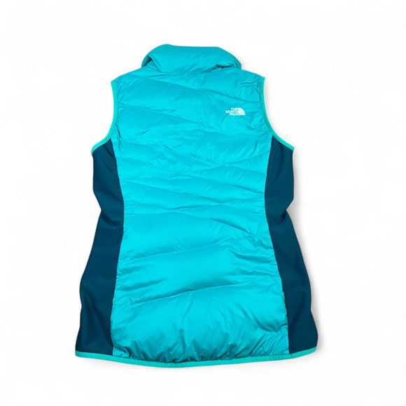 North Face Vest Womens MEDIUM Blue 600 Fill Goose Down Puffer Outdoor Hiking - Picture 3 of 11